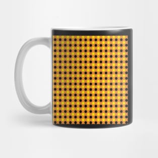 yellow black orange polka dot pattern Mug